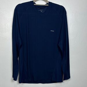Patagonia Performance Baselayer Capilene Shirt In Blue Size‎ L